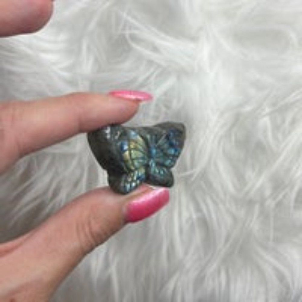 Labradorite Butterfly Carving Set - Picture 9 of 13